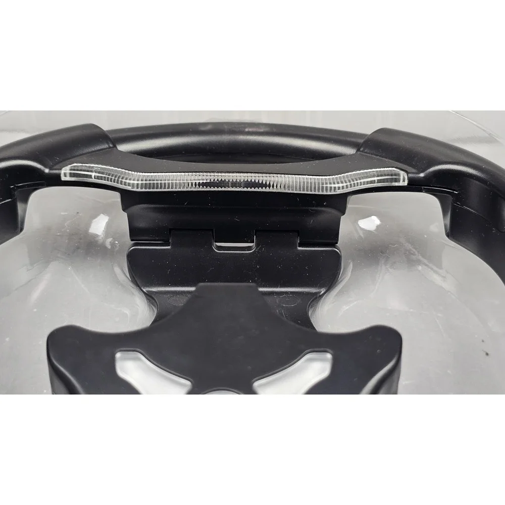 Polaroid PS3 Glow Racing Wheel with black LED Lights Driving Video‎ Games NOB